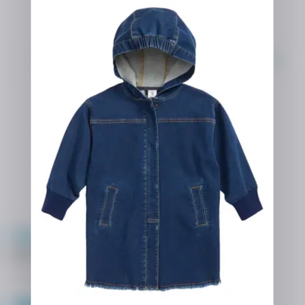 Stem Girls Denim Parka Coat Size 2